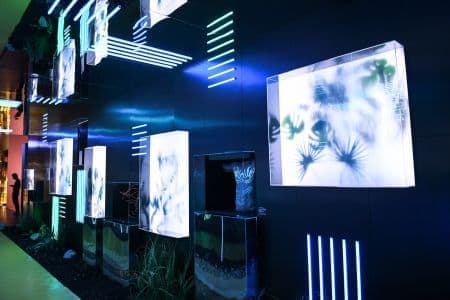 Integrated Tech Wall for A. Human Retail Space