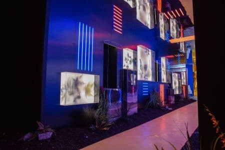 Integrated Technology Wall Display for A. Human Retail Space