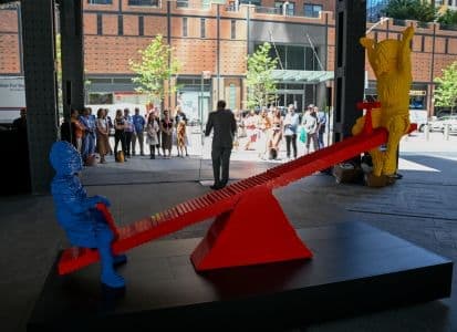Lego Sculpture for Children's Rights at Hudson Yards