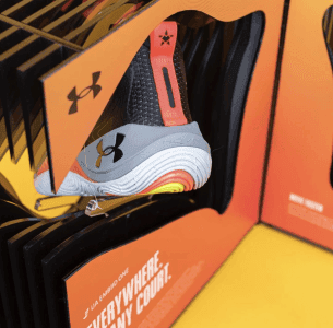 CNC Cut Retail Display for Under Armour
