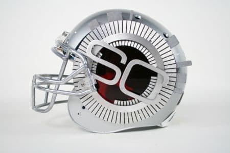 Custom Fabricated Football Helmet for Sports Center on ESPN