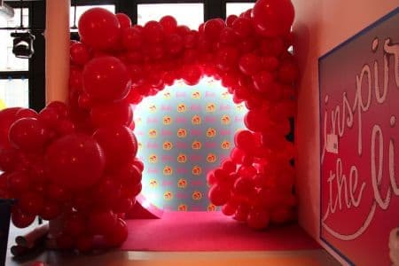 Photo Backdrop with Lighting for Barbie Event