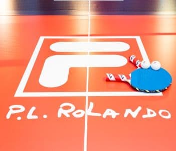 Vinyl Wrapped Ping Pong Table for P.L. Rolando x FILA Event