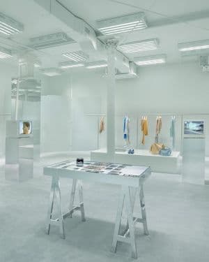 Art Displays for Larry Stanton Exhibition at Acne Studios