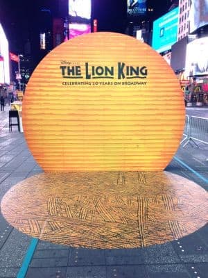 Vinyl Wall for Disney's The Lion King Broadway Show in Times Square